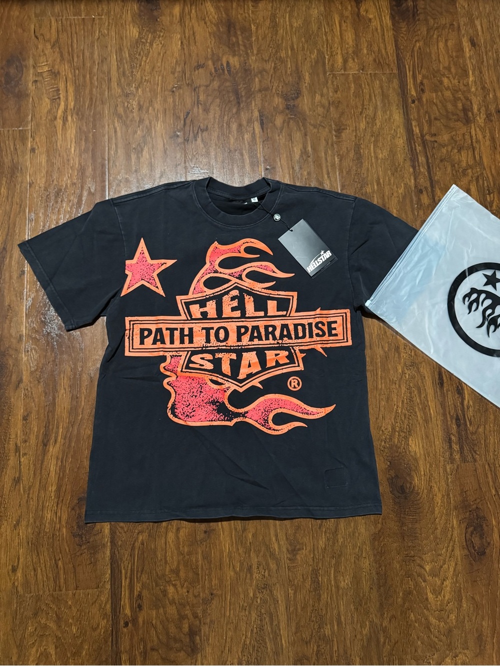 Hell Star 'Path to Paradise' Graphic Tee - Black/Orange